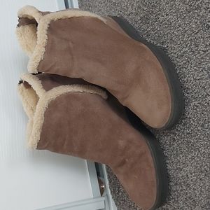 Aquatalia Wedge Ankle Tan Booties size 9
